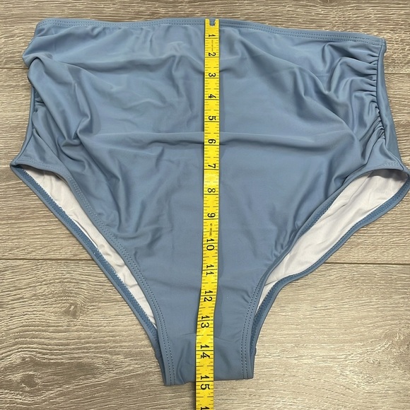 NWT Summer Mae Maternity Tankini Swimsuit Ruffle V-neck Ruched Tie Sides M - Picture 9 of 16